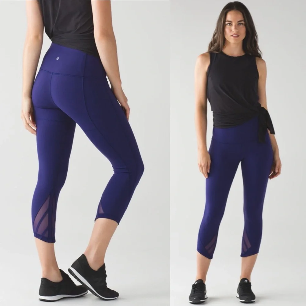 Lululemon Essential Rhythm Crop Emperor Blue - Picture 1 of 12